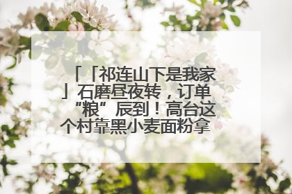 「祁连山下是我家」石磨昼夜转，订单“粮”辰到！高台这个村靠黑小麦面粉拿下成立来最大订单