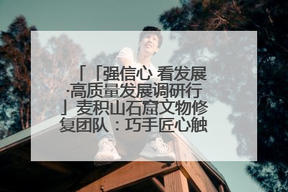「强信心 看发展·高质量发展调研行」麦积山石窟文物修复团队：巧手匠心触摸“光阴的故事”