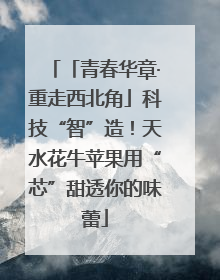 「青春华章·重走西北角」科技“智”造！天水花牛苹果用“芯”甜透你的味蕾
