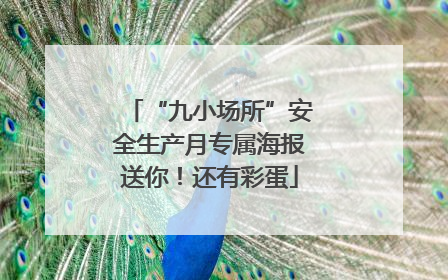 “九小场所”安全生产月专属海报送你！还有彩蛋