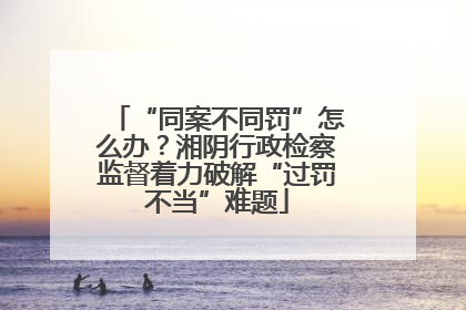 “同案不同罚”怎么办？湘阴行政检察监督着力破解“过罚不当”难题