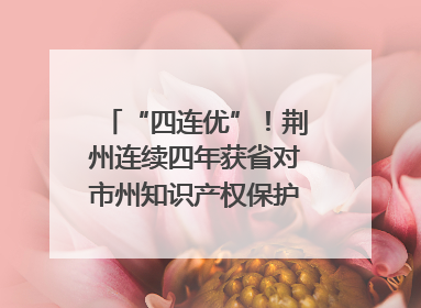 “四连优”！荆州连续四年获省对市州知识产权保护考核优秀等次