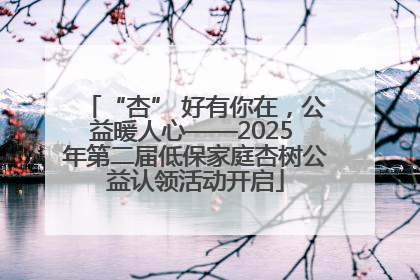 “杏” 好有你在，公益暖人心——2025 年第二届低保家庭杏树公益认领活动开启