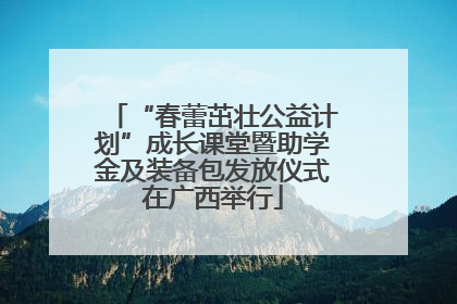 “春蕾茁壮公益计划”成长课堂暨助学金及装备包发放仪式在广西举行