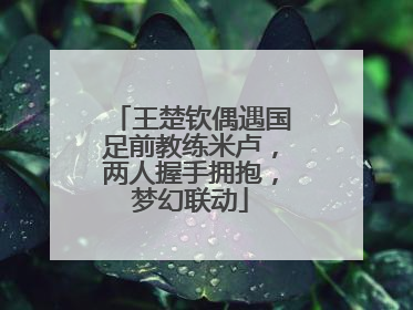 王楚钦偶遇国足前教练米卢，两人握手拥抱，梦幻联动