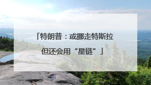 特朗普：或挪走特斯拉 但还会用“星链”