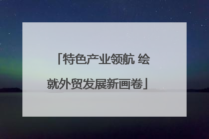 特色产业领航 绘就外贸发展新画卷