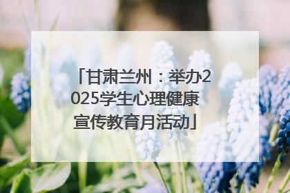 甘肃兰州：举办2025学生心理健康宣传教育月活动