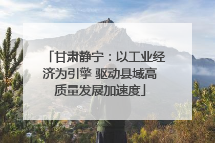 甘肃静宁：以工业经济为引擎 驱动县域高质量发展加速度