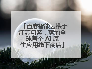 百度智能云携手江苏句容，落地全球首个 AI 原生应用线下商店