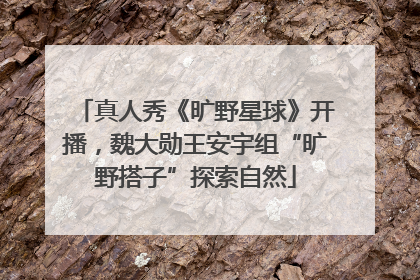 真人秀《旷野星球》开播，魏大勋王安宇组“旷野搭子”探索自然
