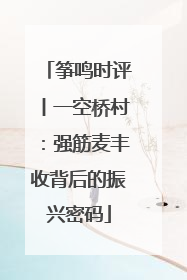 筝鸣时评丨一空桥村：强筋麦丰收背后的振兴密码