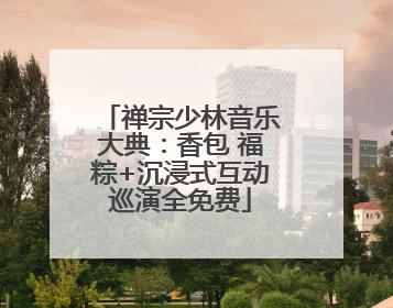 禅宗少林音乐大典：香包 福粽+沉浸式互动巡演全免费