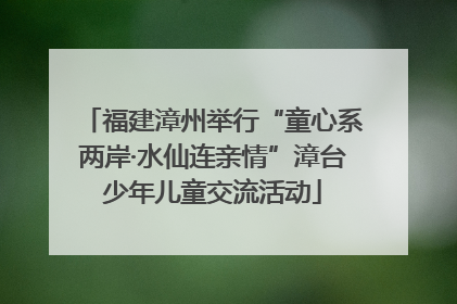 福建漳州举行“童心系两岸·水仙连亲情”漳台少年儿童交流活动