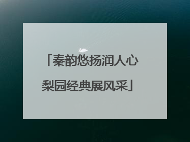 秦韵悠扬润人心 梨园经典展风采