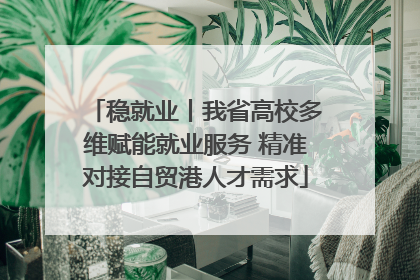 稳就业丨我省高校多维赋能就业服务 精准对接自贸港人才需求