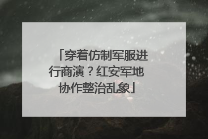 穿着仿制军服进行商演？红安军地协作整治乱象
