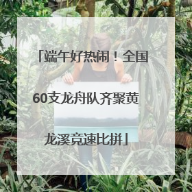 端午好热闹！全国60支龙舟队齐聚黄龙溪竞速比拼
