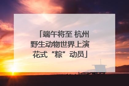 端午将至 杭州野生动物世界上演花式“粽”动员
