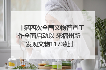 第四次全国文物普查工作全面启动以 来福州新发现文物1173处