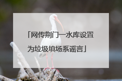 网传荆门一水库设置为垃圾填场系谣言