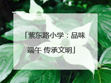 紫东路小学：品味端午 传承文明
