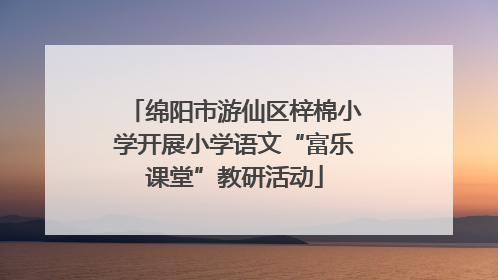 绵阳市游仙区梓棉小学开展小学语文“富乐课堂”教研活动