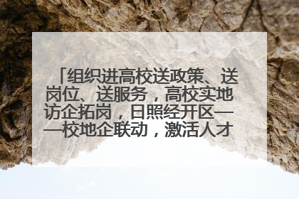 组织进高校送政策、送岗位、送服务，高校实地访企拓岗，日照经开区——校地企联动，激活人才发展“引擎”