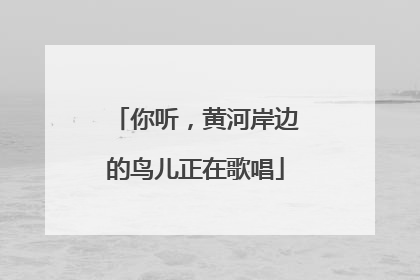你听，黄河岸边的鸟儿正在歌唱