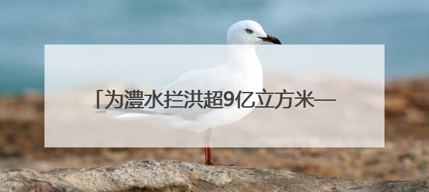 为澧水拦洪超9亿立方米——江垭、皂市两水库立大功