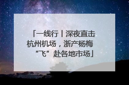 一线行丨深夜直击杭州机场，浙产杨梅“飞”赴各地市场