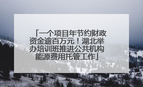 一个项目年节约财政资金逾百万元！湖北举办培训班推进公共机构能源费用托管工作