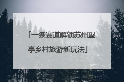 一条赛道解锁苏州望亭乡村旅游新玩法