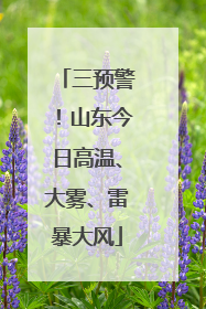 三预警！山东今日高温、大雾、雷暴大风