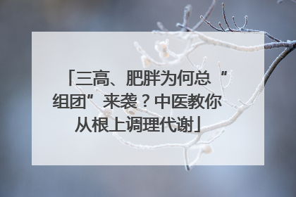 三高、肥胖为何总“组团”来袭？中医教你从根上调理代谢