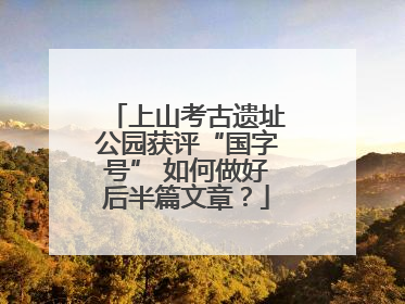 上山考古遗址公园获评“国字号” 如何做好后半篇文章？