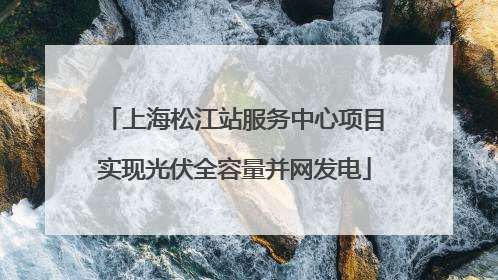 上海松江站服务中心项目实现光伏全容量并网发电
