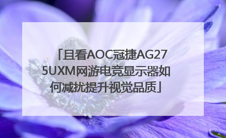 且看AOC冠捷AG275UXM网游电竞显示器如何减扰提升视觉品质