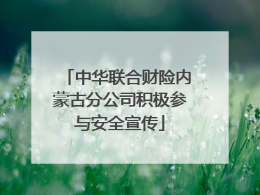中华联合财险内蒙古分公司积极参与安全宣传