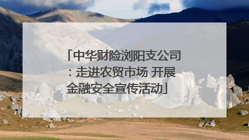 中华财险浏阳支公司：走进农贸市场 开展金融安全宣传活动