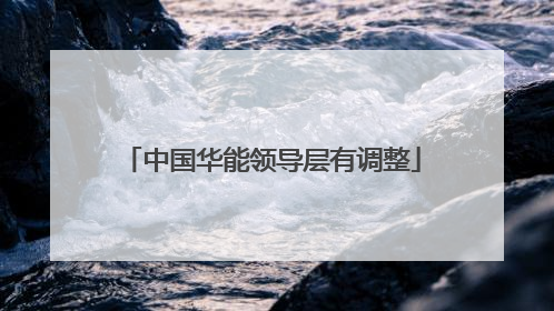中国华能领导层有调整
