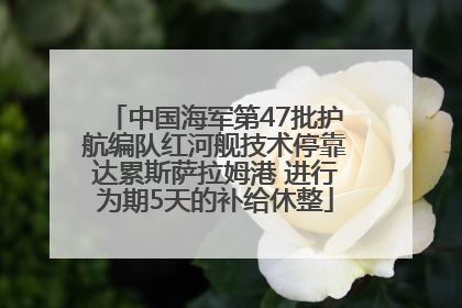 中国海军第47批护航编队红河舰技术停靠达累斯萨拉姆港 进行为期5天的补给休整