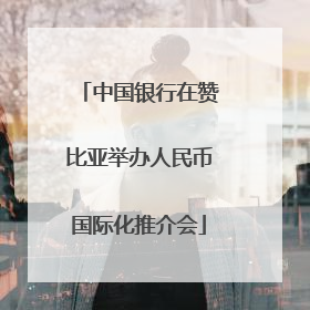 中国银行在赞比亚举办人民币国际化推介会