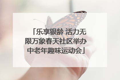 乐享银龄 活力无限万象春天社区举办中老年趣味运动会
