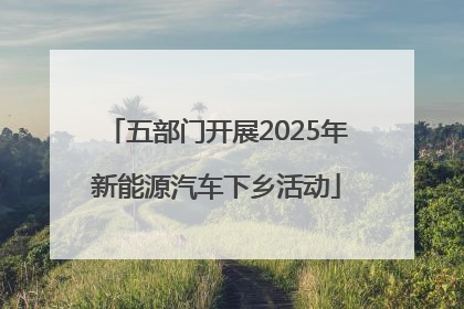 五部门开展2025年新能源汽车下乡活动
