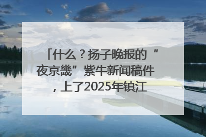 什么？扬子晚报的“夜京畿”紫牛新闻稿件，上了2025年镇江中考模拟卷！