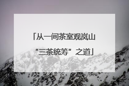 从一间茶室观岚山“三茶统筹”之道