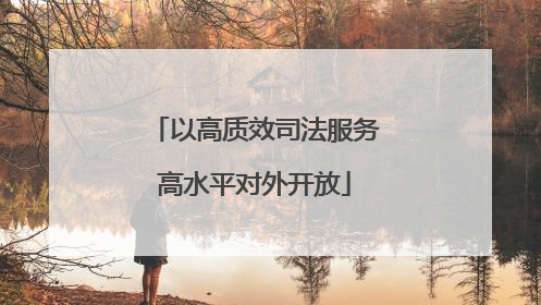 以高质效司法服务高水平对外开放