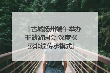 古城扬州端午举办非遗游园会 深度探索非遗传承模式