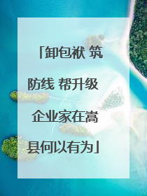 卸包袱 筑防线 帮升级 企业家在嵩县何以有为